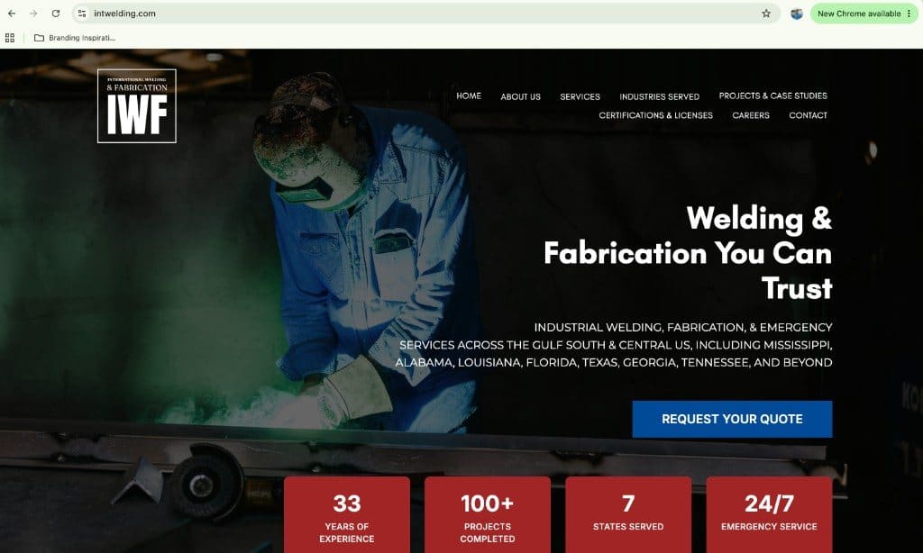 International Welding & Fabrication website
